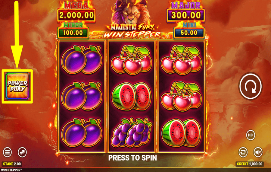 Majestic Fury Win Stepper НАЧНИТЕ СИЛОВУЮ ИГРУ.