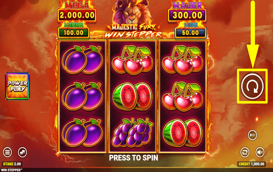 Majestic Fury Win Stepper ВРАЩАЙТЕСЬ, ЧТОБЫ ПОБЕДИТЬ.