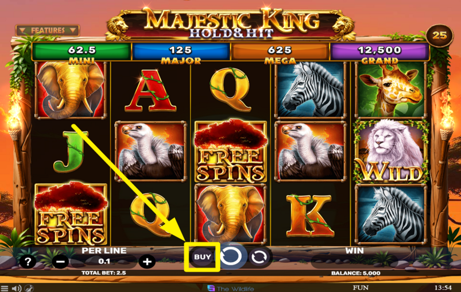 Majestic King Hold and Hit DÉBLOQUEZ DES TOURS GRATUITS !