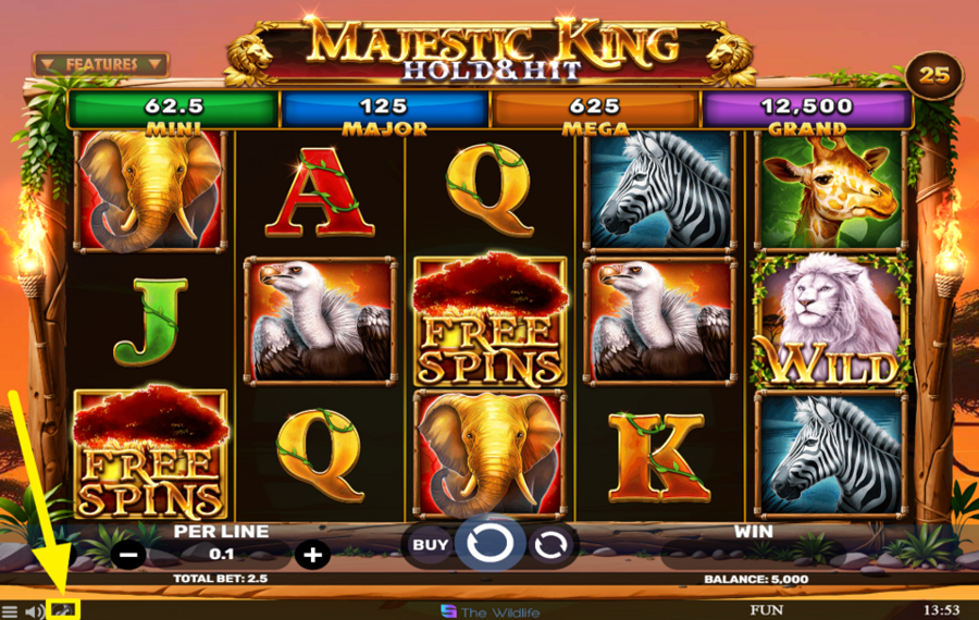 Majestic King Hold and Hit AUGMENTER LA VITESSE.