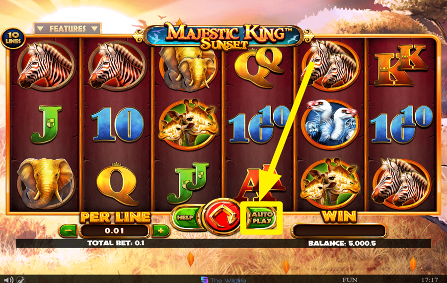 Majestic King Sunset ВКЛЮЧИТЬ АВТОВОСПРОИЗВЕДЕНИЕ.