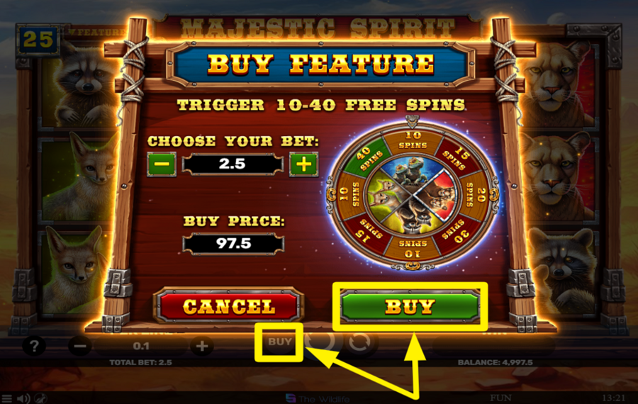 Majestic Spirit ACHETEZ DES TOURS GRATUITS.