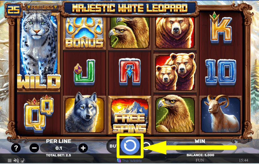 Majestic White Leopard FAITES TOURNER LES BOBINES.