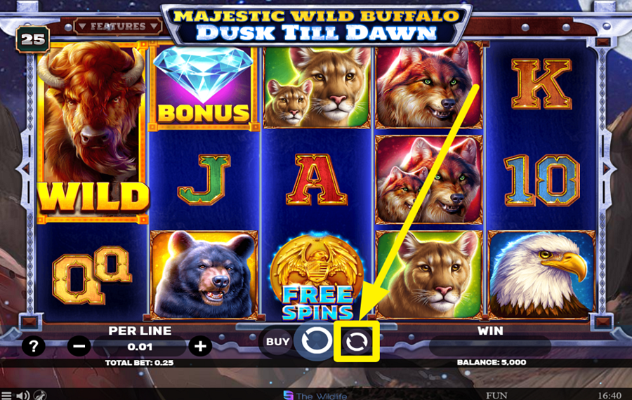 Majestic Wild Buffalo Dusk Till Dawn ИСПОЛЬЗУЙТЕ АВТОМАТИЧЕСКИЕ ВРАЩЕНИЯ.