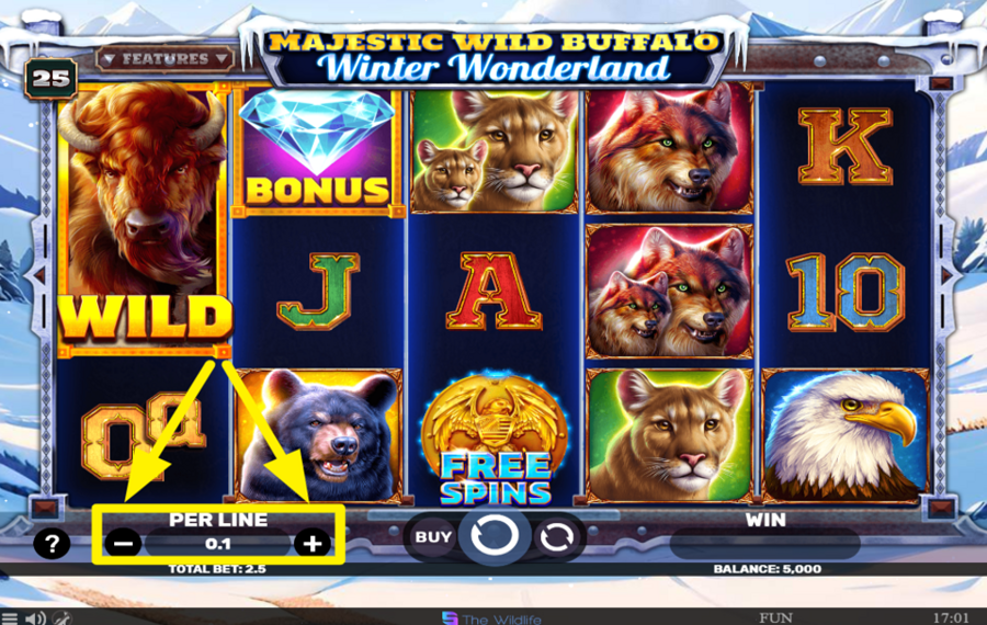 Majestic Wild Buffalo Winter Wonderland FESTLEGEN SIE IHREN EINSATZ PRO LINIE.