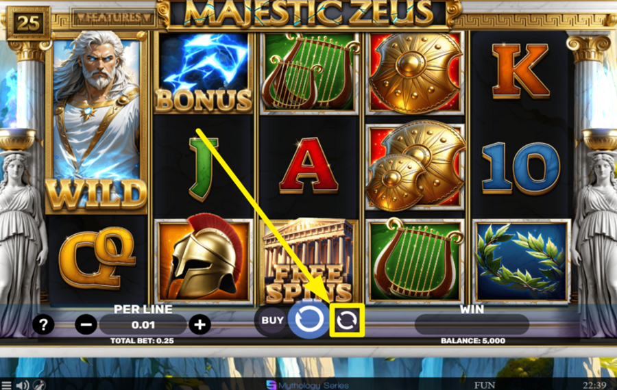 Majestic Zeus INITIATE AUTOMATIC SPINNING.