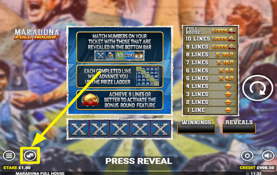 Maradona Full House ВЫБЕРИТЕ СВОЮ СТАВКУ.