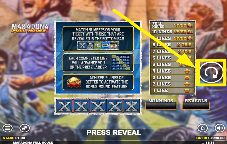 Maradona Full House РАСКРОЙТЕ ЦИФРЫ.