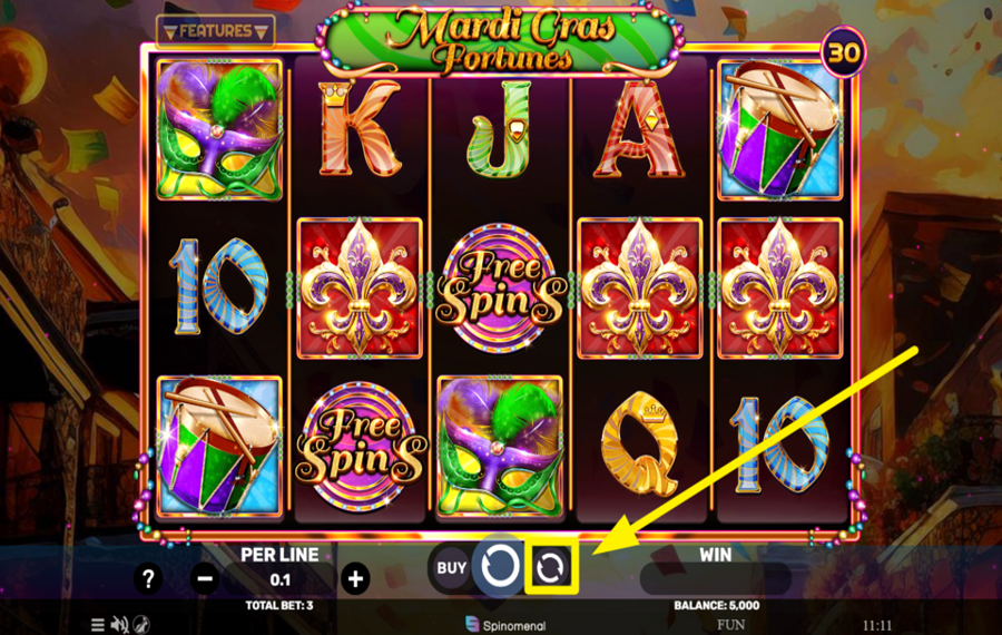 Mardi Gras Fortunes EMPLOYEZ L'ESSORAGE AUTOMATIQUE.