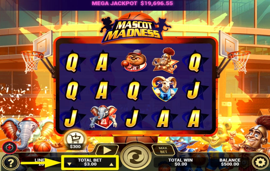 Mascot Madness ОПРЕДЕЛИТЕ СВОЮ СТАВКУ.