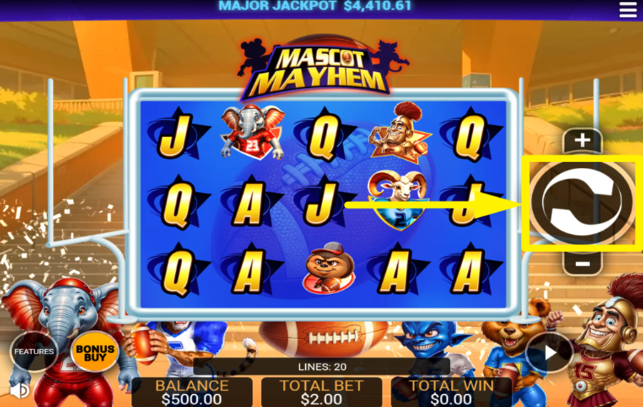 Mascot Mayhem SPIN THE REELS.