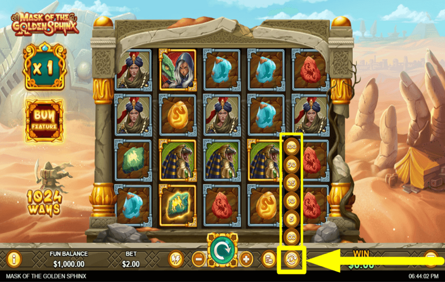 Mask of the Golden Sphinx PROCEDI AUTOMATICAMENTE.