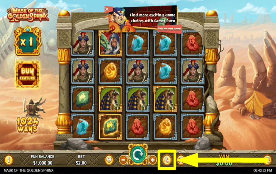 Mask of the Golden Sphinx IMPEGNA IL MASSIMO DEI CREDITI.