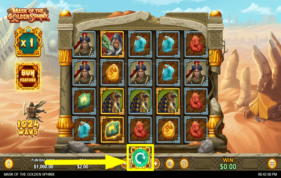 Mask of the Golden Sphinx GIOCA PER VINCERE.