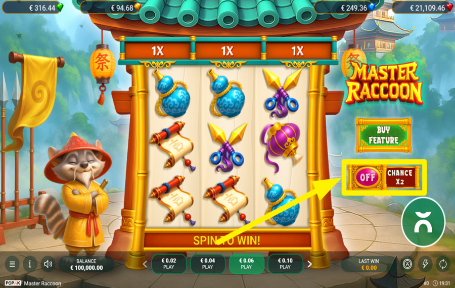 Master Raccoon ACTIVA LA PROBABILIDAD X2.