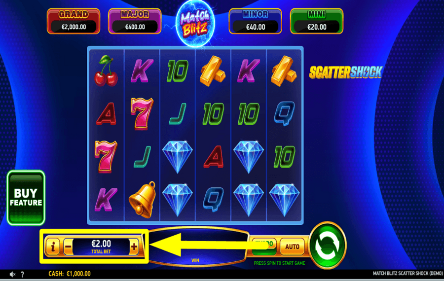 Match Blitz Scatter Shock ASSIGN THE STAKE.