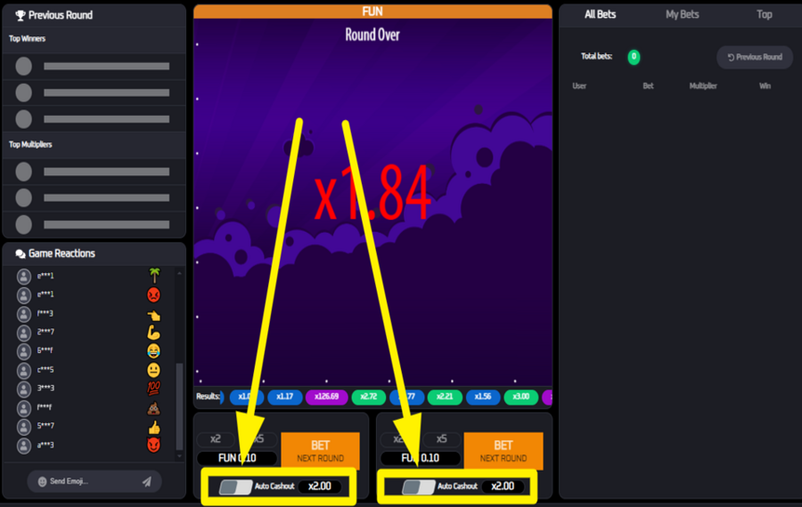 Maverick X OPT FOR AUTO CASHOUT.