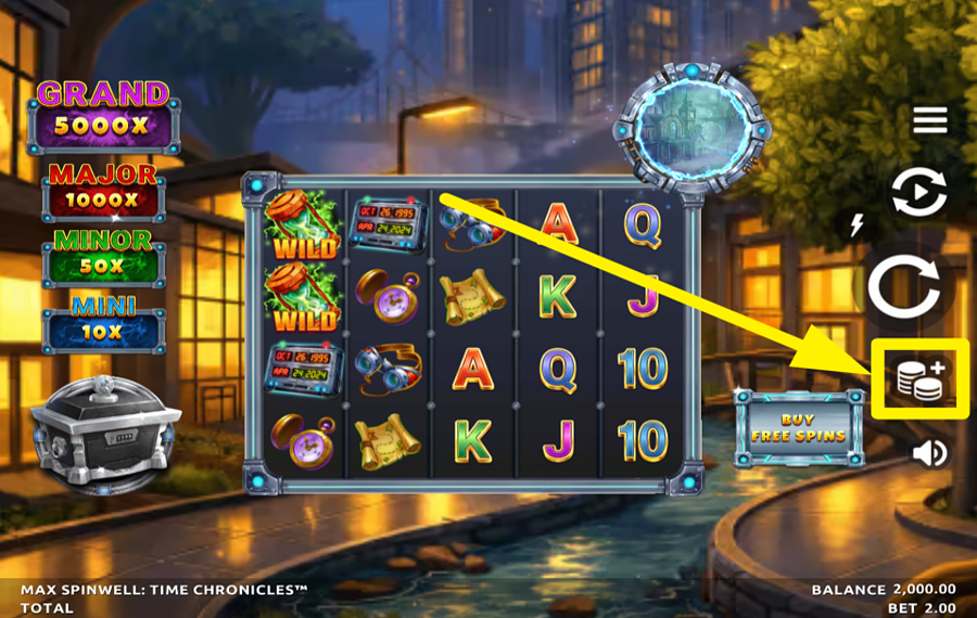 Max Spinwell Time Chronicles DETERMINE YOUR BET.