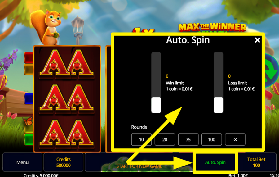 Max the Winner Multi UTILIZZA LA RIPRODUZIONE AUTOMATICA.