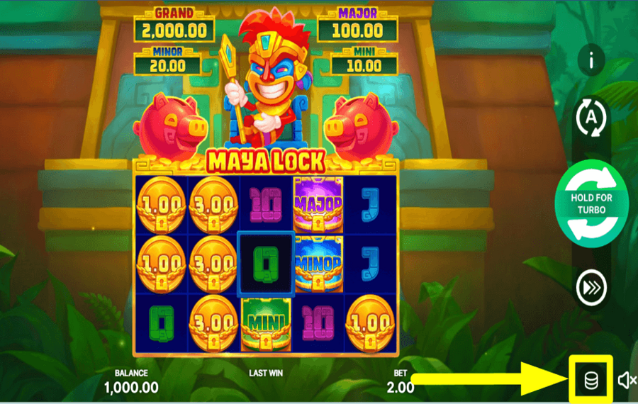 Maya Lock Break and Win CHOISISSEZ VOTRE MISE.