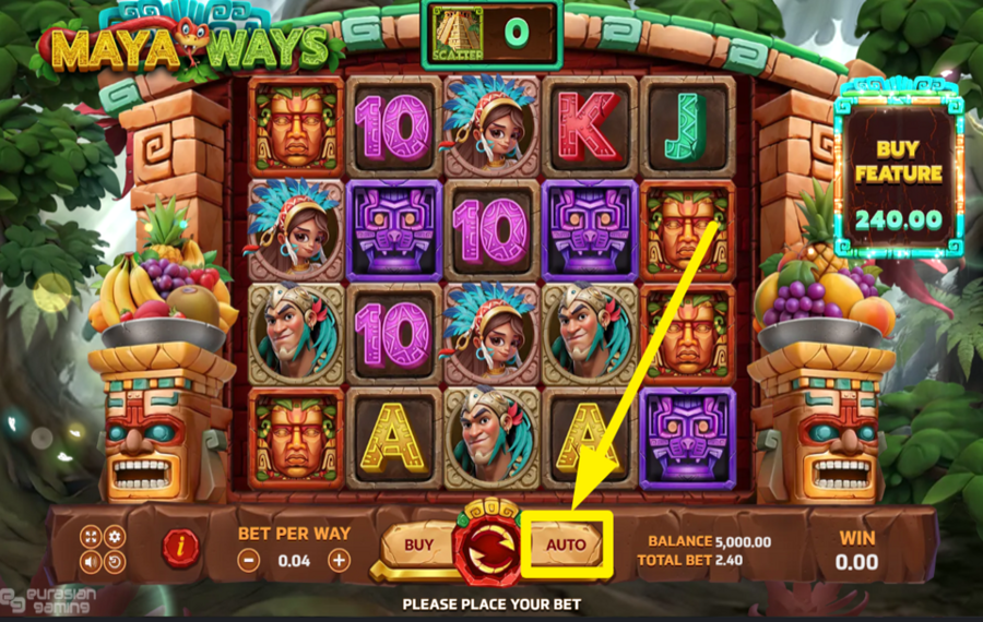 Maya Ways INITIATE AUTOMATIC SPINS.