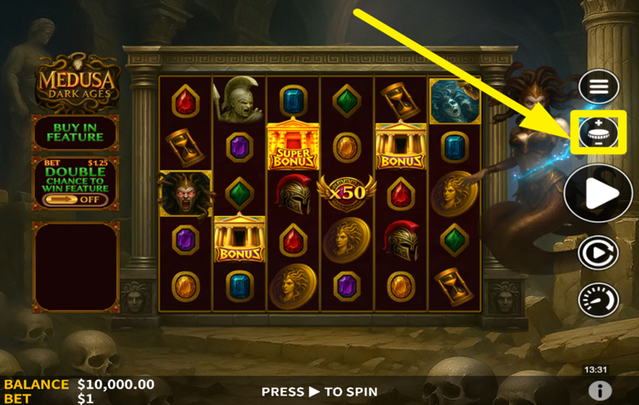 Medusa Dark Ages ADJUST YOUR BET.