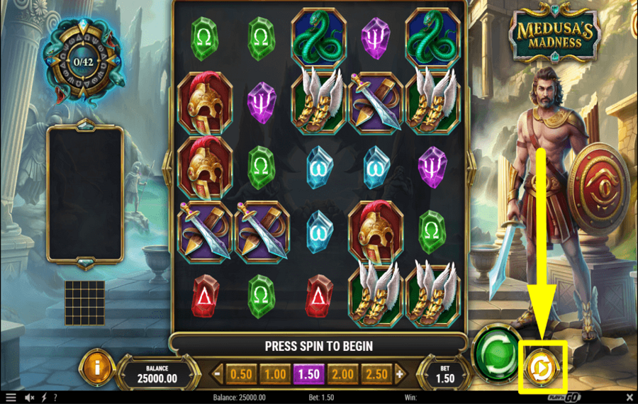 Medusas Madness CHOISISSEZ LA LECTURE AUTOMATIQUE.