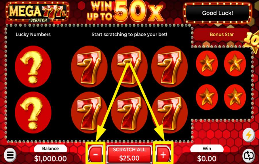 Mega 777 CHOISISSEZ VOTRE PARI.