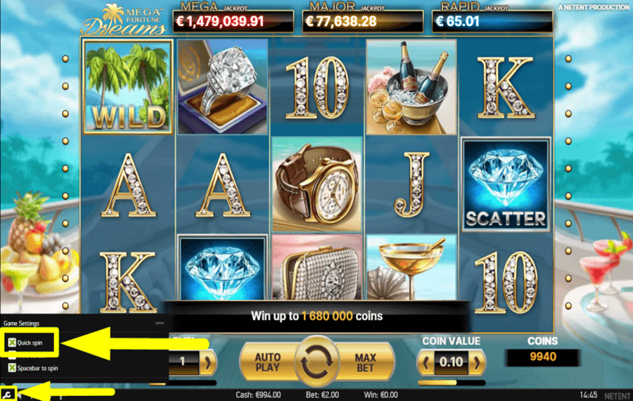 Mega Fortune Dreams ACCELERA IL GIOCO.