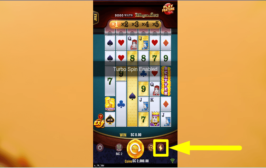 Mega Ace ACCÉLÉREZ LE JEU.