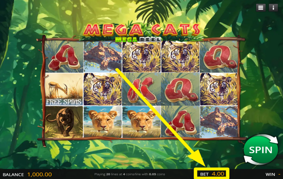 Mega Cats Mega Reel ENTSCHEIDEN SIE SICH FÜR IHRE WETTE.