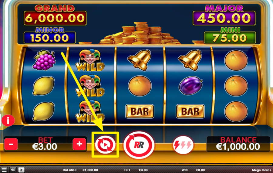 Mega Coins DÉMARRER LA ROTATION AUTOMATIQUE.