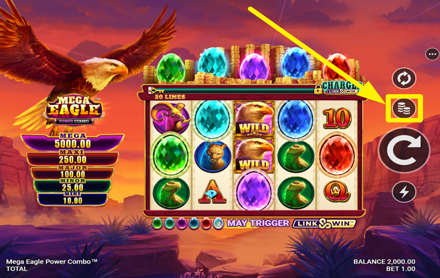 Mega Eagle Power Combo PLACE YOUR BET.