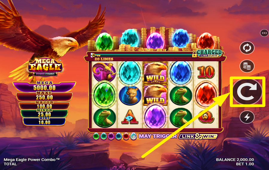 Mega Eagle Power Combo PLAY THE GAME.