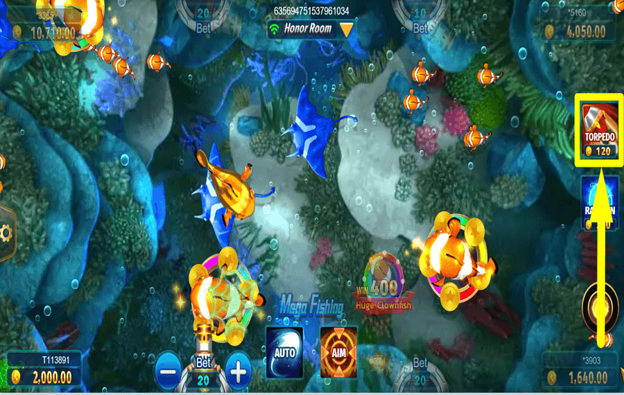 Mega Fishing RELEASE THE TORPEDO.