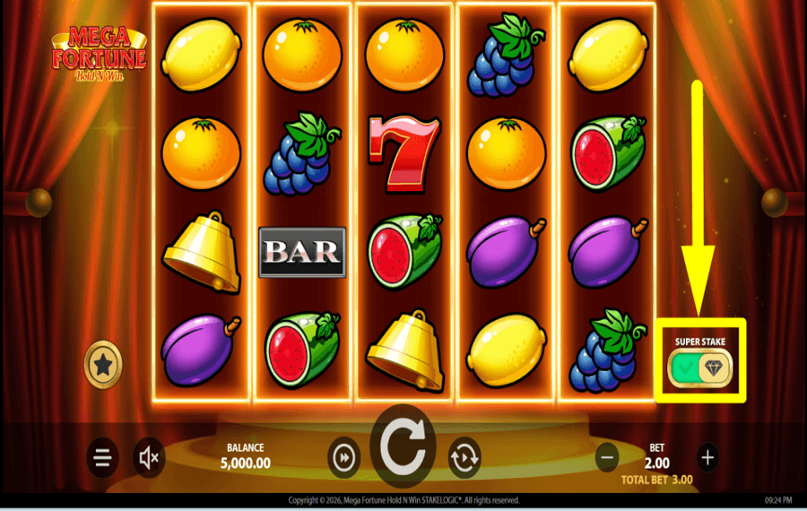 Mega Fortune Hold N Win CHANGE YOUR LUCK.