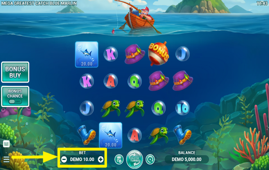 Mega Greatest Catch Blue Marlin DETERMINE YOUR STAKE.