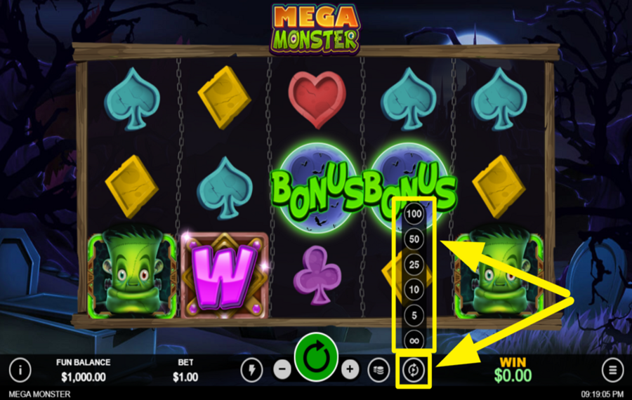 Mega Monster ATTIVA LA RIPRODUZIONE AUTOMATICA.