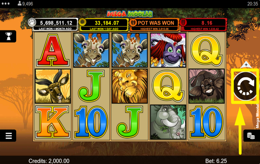 Mega Moolah ВРАЩЕНИЕ ДЛЯ УСПЕХА.