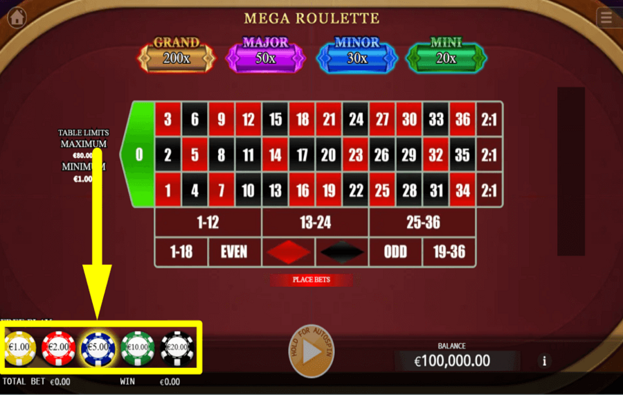 Mega Roulette PLANIFIEZ VOTRE PARI.