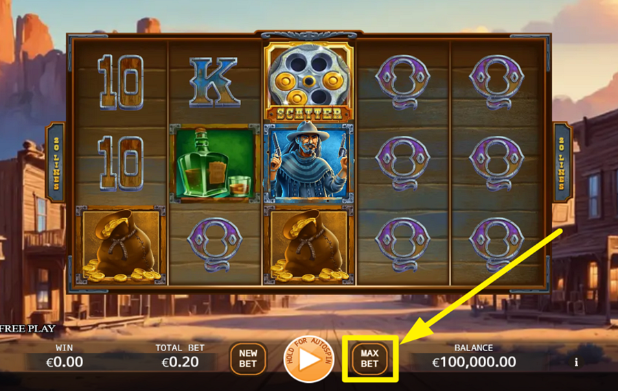 Mega Wild West ACTIVATE THE ULTIMATE WAGER LEVEL.