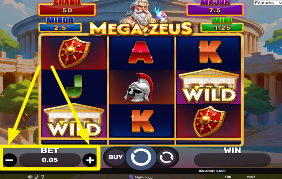 Mega Zeus Hold and Hit 3x3 ОПРЕДЕЛИТЕ СУММУ СТАВКИ.