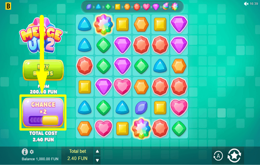 Merge Up 2 APUESTA MÁS MONEDAS.