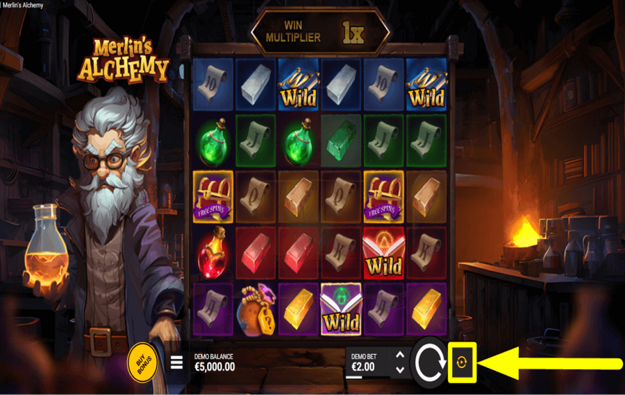 Merlins Alchemy CONTINUE AUTOMATICALLY.