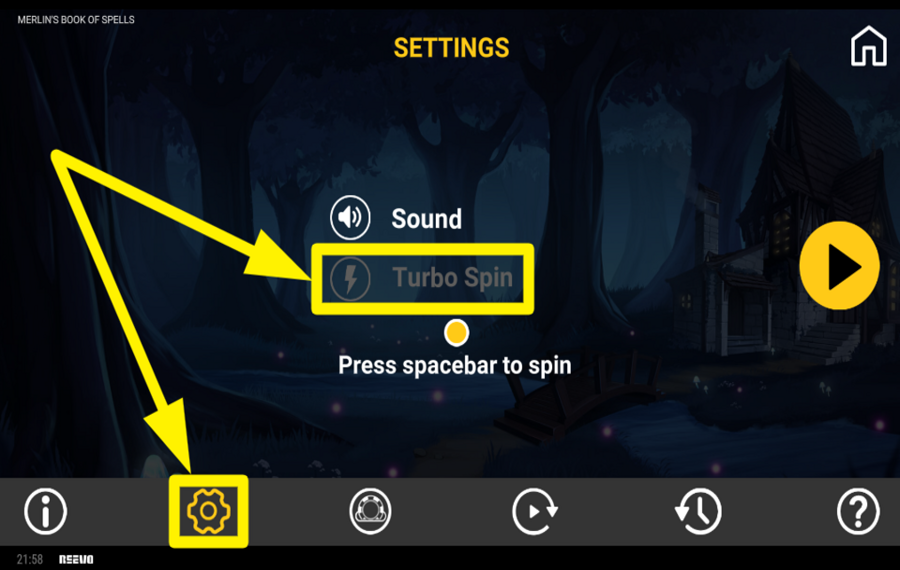 Merlins Book of Spells УСКОРЯЙТЕ ВРАЩЕНИЕ.