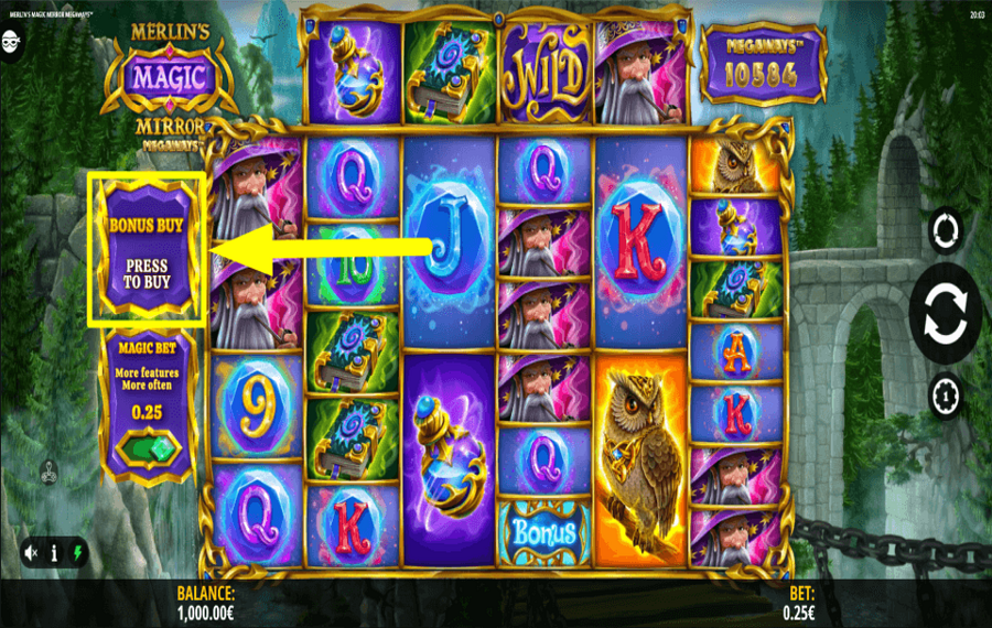 Merlins Magic Mirror Megaways PAGA POR GIROS GRATIS.