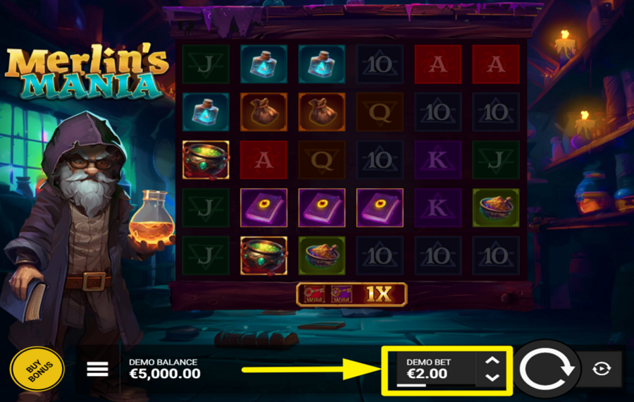 Merlins Mania ASSIGN A BET VALUE.