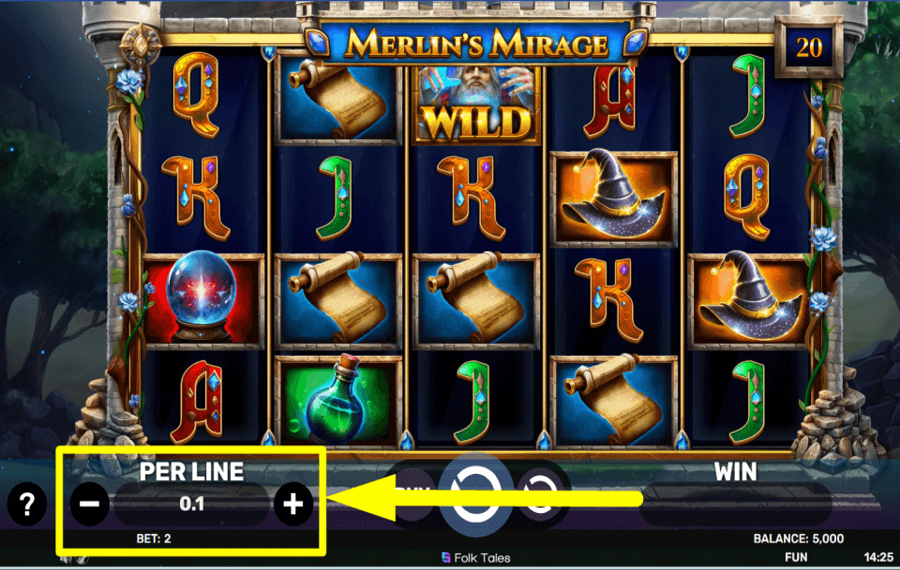 Merlins Mirage FESTLEGEN SIE IHREN GESAMTEN EINSATZ.