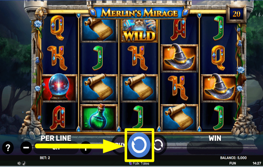 Merlins Mirage DREHEN SIE DIE ROLLEN.