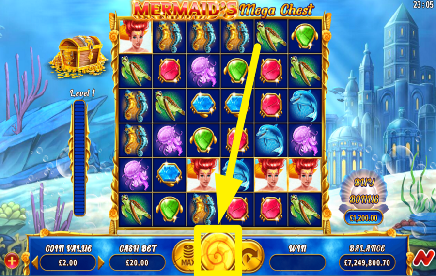 Mermaids Mega Chest SPIN THE REELS.